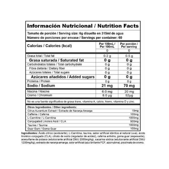 tabla-nutricional-burner-stack-nutramerican tabla-nutricional-burner-stack-nutramerican