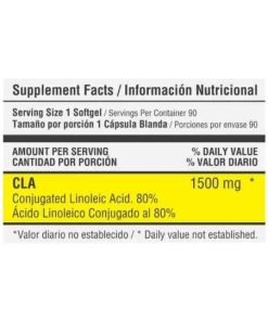 tabla-nutricional-cla-1500-mg-healthy-sports