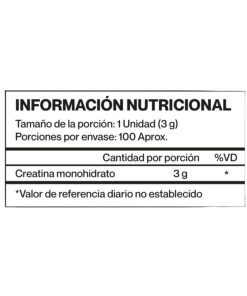 tabla-nutricional-creatina-monohidratada-creapure-imn-lab