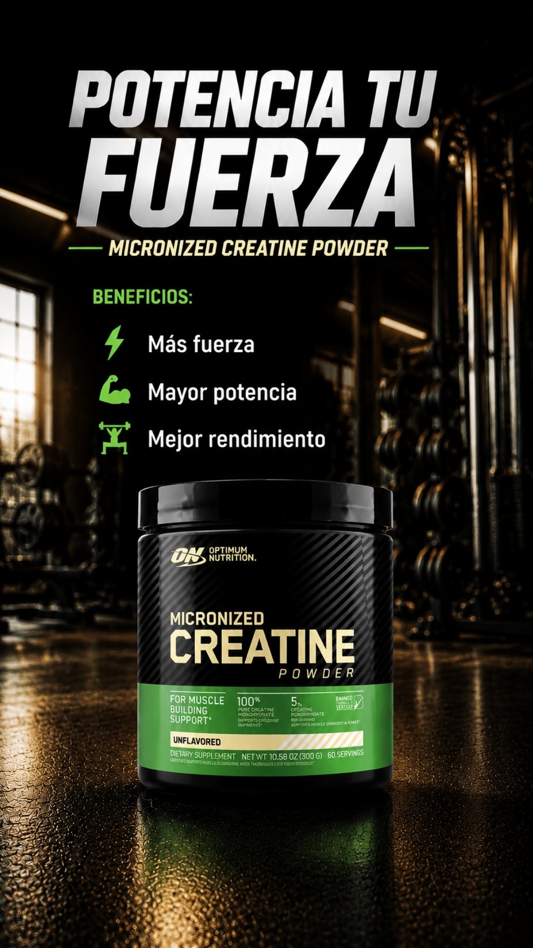Creatina optimum nutrition suplementos cali colombia